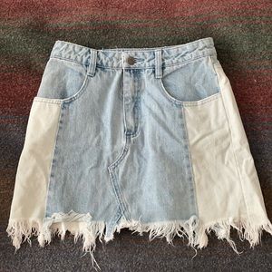 Free People Jean Skirt